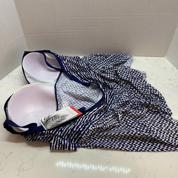 NWT Christina Navy Tankini Top swimsuit - Picture 2 of 5